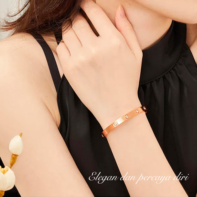 Gelang Kesehatan Berlian Baja Titanium